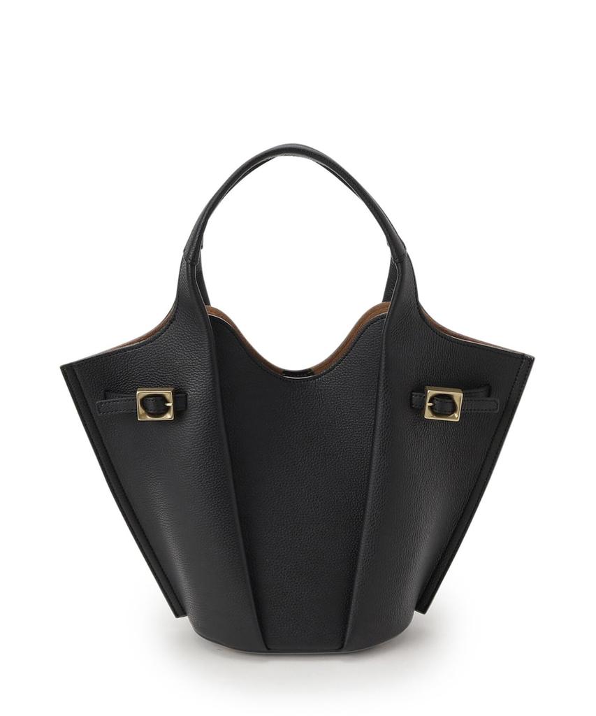 Toff Loadstone Arch Light Shrink Tote Embossed Cowhide One & Bag/Handbag, Leather, Size, Black/Camel