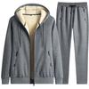 Mens Hooded Long Sleeve Sportswear Set Casual Running Tracksuit Lightweight Cotton Blend