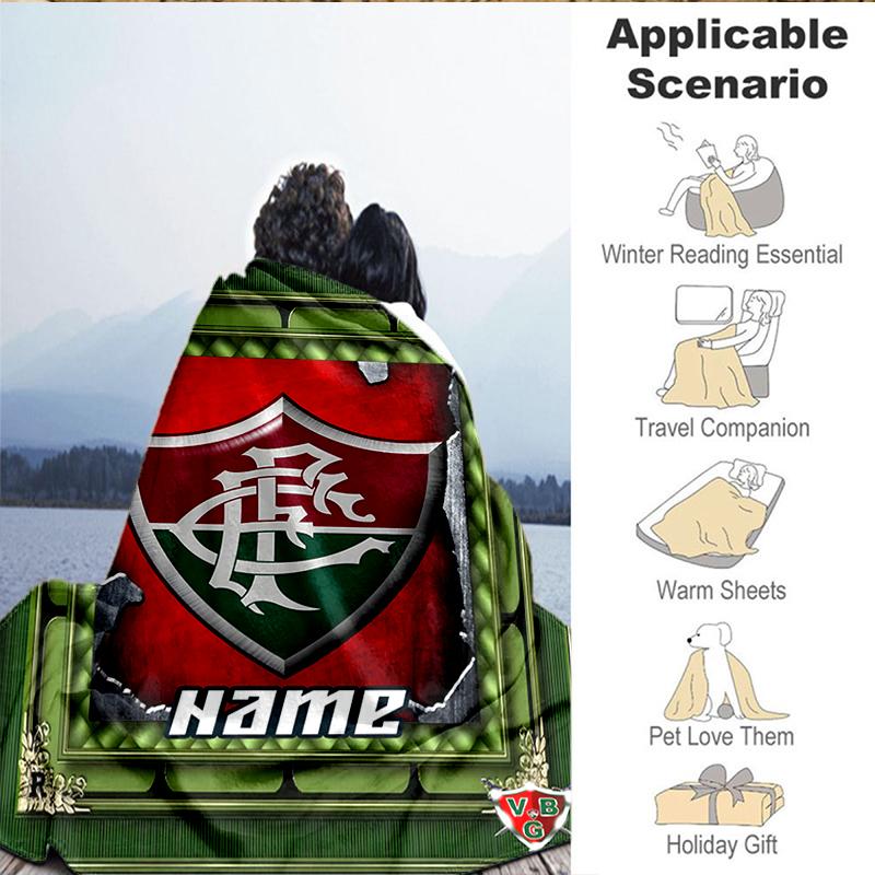 Custom Name Flamengo Crest Artwork Blanket Lightweight Ideal Bedding Blanket Perfect for Travel, Camping, Living Rooms, Sofas, Christmas gift