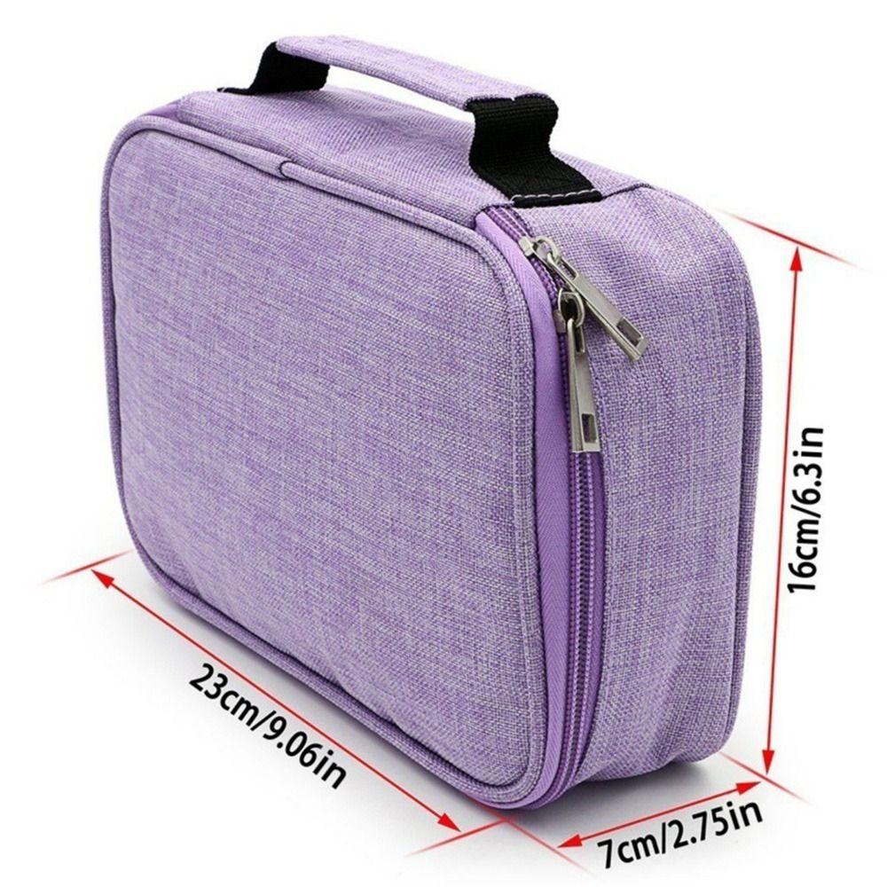 72 Hole Art Storage Pen Case Aesthetic Oxford Cloth Pencil Case Classified Storage Box  Student