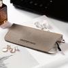 [Premium Eyeglass Case] Premium PU Leather 1pc Eyeglass Case | Portable Soft PU Leather Glasses Pouch with Clip for Women