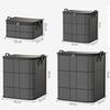 Large Capacity Clothes Storage Bins Foldable Quilt Storage Bag Waterproof Wardrobe Sorting Storage Bucket with Durable Handle