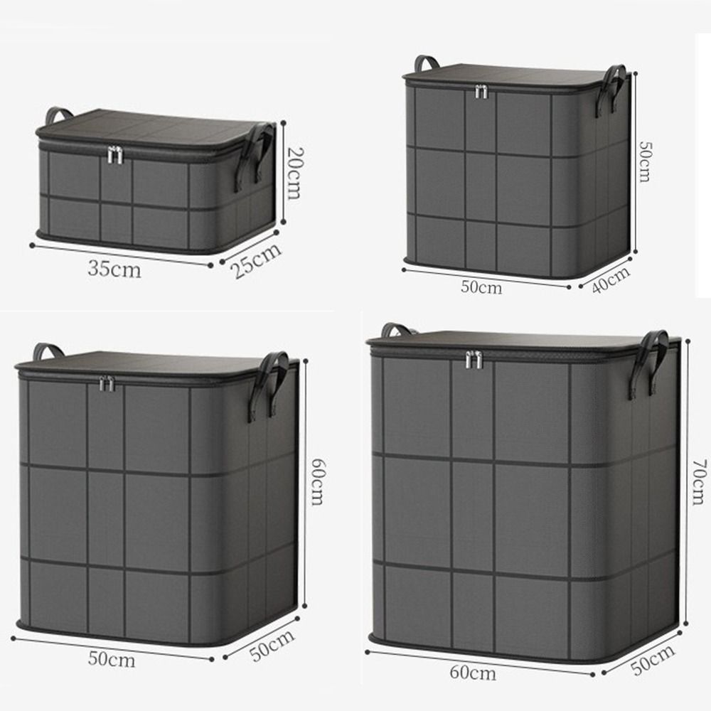 Large Capacity Clothes Storage Bins Foldable Quilt Storage Bag Waterproof Wardrobe Sorting Storage Bucket with Durable Handle