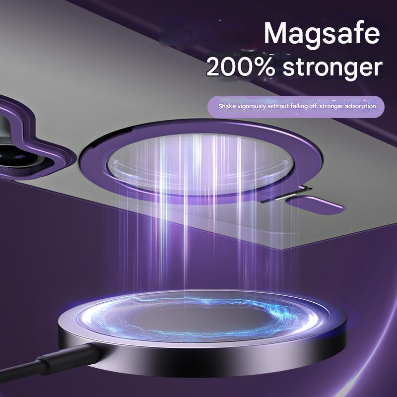 Ultra Strong Shockproof Case For Samsung Galaxy S25 Ultra S24 S23+ Plus With N52SH Strong Magnetic Hidden Metal Ring Stand