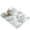 Floral Diatomaceous Earth Countertop Drying Mat - Absorbent, Quick-Drying, Heat-Resistant, Easy-to-Clean, Dustproof Oven Placemat.