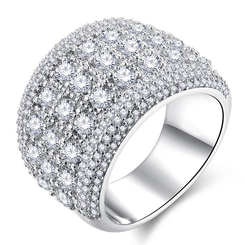 Exquisite Eight Hearts & Arrows Zircon Ring - European/American Fashion R5616