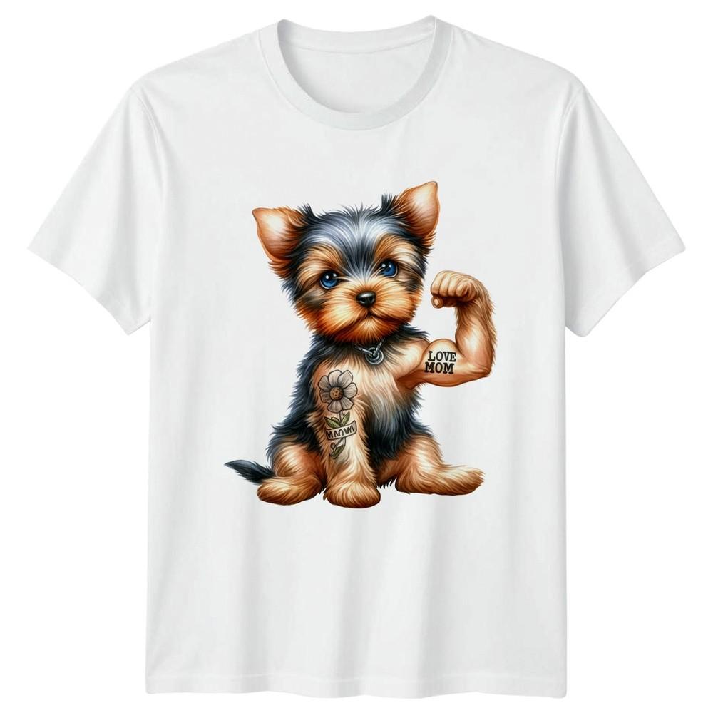 Love Mom Yorkshire Terrier Animals Dogs Mothers Day Unisexs TShirt Unisexs Graphic S