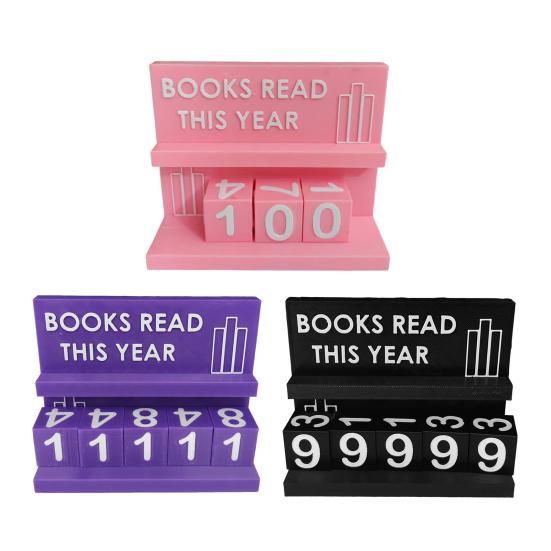 Book Read Counter Bookshelf Decoration Handmade Acrylic Book Read Counter This Year Tracker Reading Challenge Tracker Book Lovers Gift