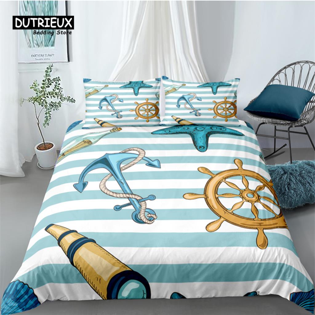 Luxury 3D Sailing Lighthouse Print Home Living Comfortable Duvet Cover Set Kids Bedding Set Queen And King Eu/Us/Au/Uk Size