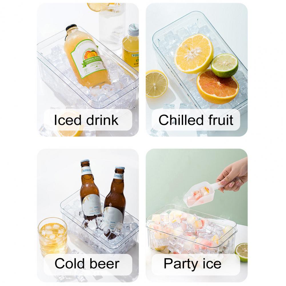 Silicone Hollow Cylinder Ice Cube Tray With Lid Mold For Cola Coffee Stackable Ice Cubes Maker For 30 40oz Cup Tumblers