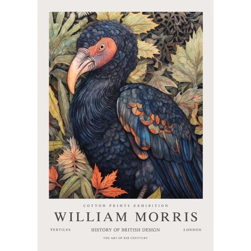 William Morris Tier Eule Elefant Pfau Pflanze Kunst Museum Ausstellung Poster Leinwand Gemälde Wand Kunst Bilder Wohnkultur