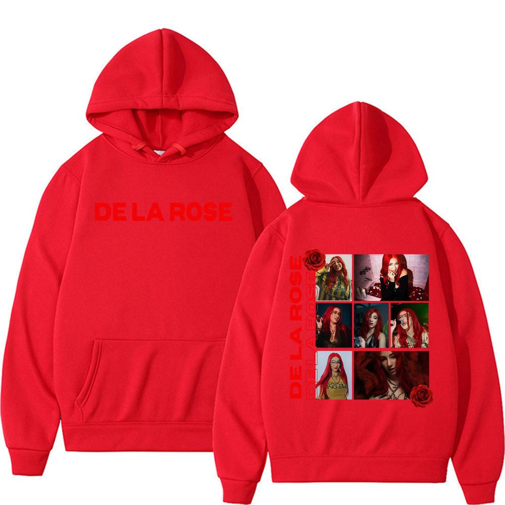 Singer De La Rose Album 2026 Tour Cover Hoodie Unisex Clothing Harajuku Fashion Sweatshirt Casual Fleece High Quality Hoodies
