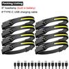 Induction Headlamps COB LED Sensor Head Lamp Built-in Battery Flashlight USB Rechargeable Head Torch 5 Lighting Modes Headlight