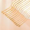 Skyrim Stainless Steel Gold Color Chain Necklace Women Minimalist Cuban Paperclip Twisted Snake Chain Fashion Jewelry Wholesale