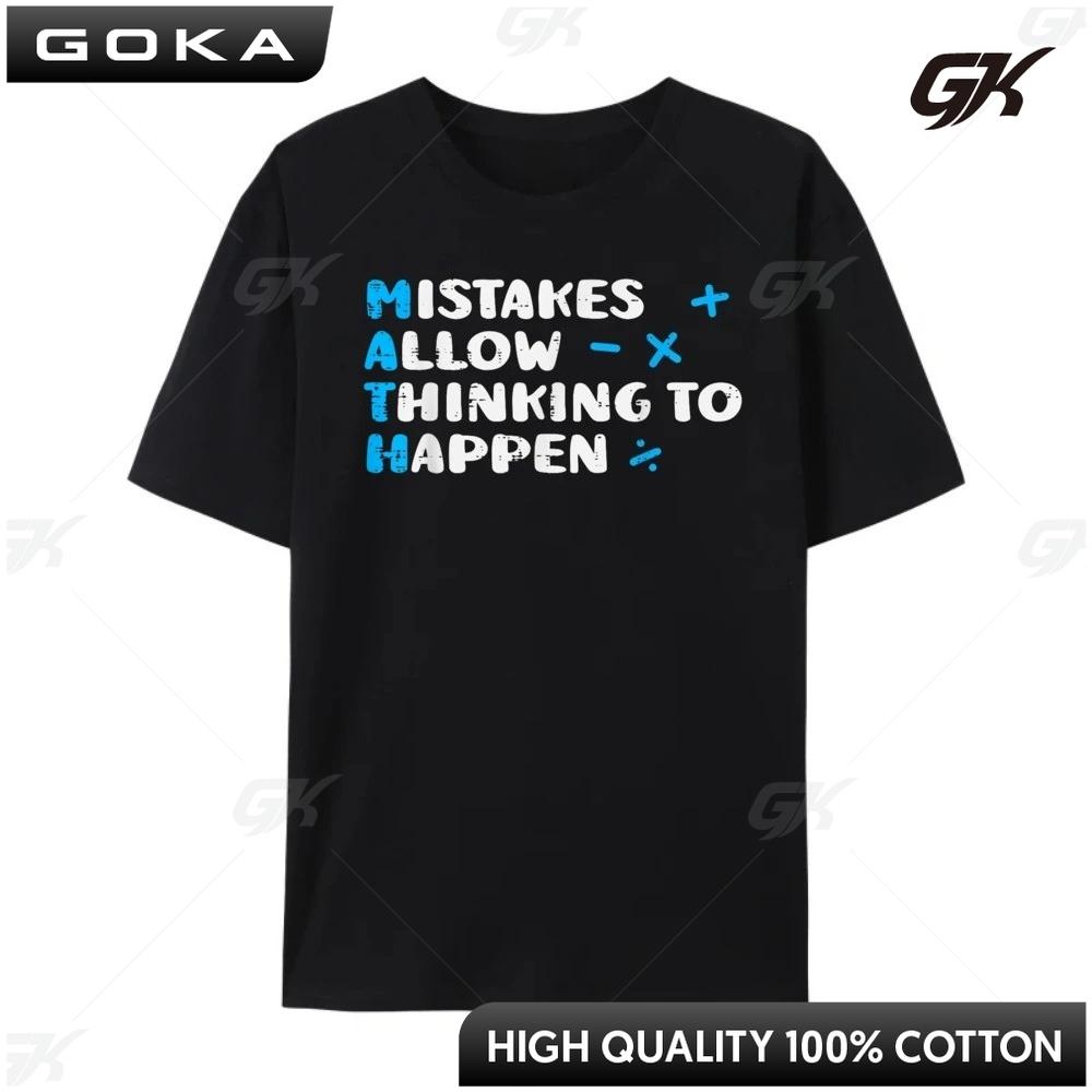 Math Teacher Mistakes Allow Thinking To Happen Harajuku Women Brand Illustration Camiseta Masculina Graphic Printed T Shirt S