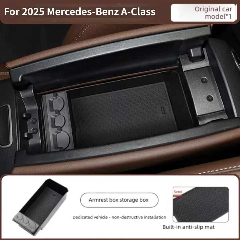 For Fit for Mercedes A200L/A180, Armrest Storage Box, Center Console Organizer, Interior Decor Accessories