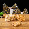 100Pcs Golden Star Baking Candy Biscuit Flat Pocket Stand Packaging Snowflake Nougat New Year Gift Bags