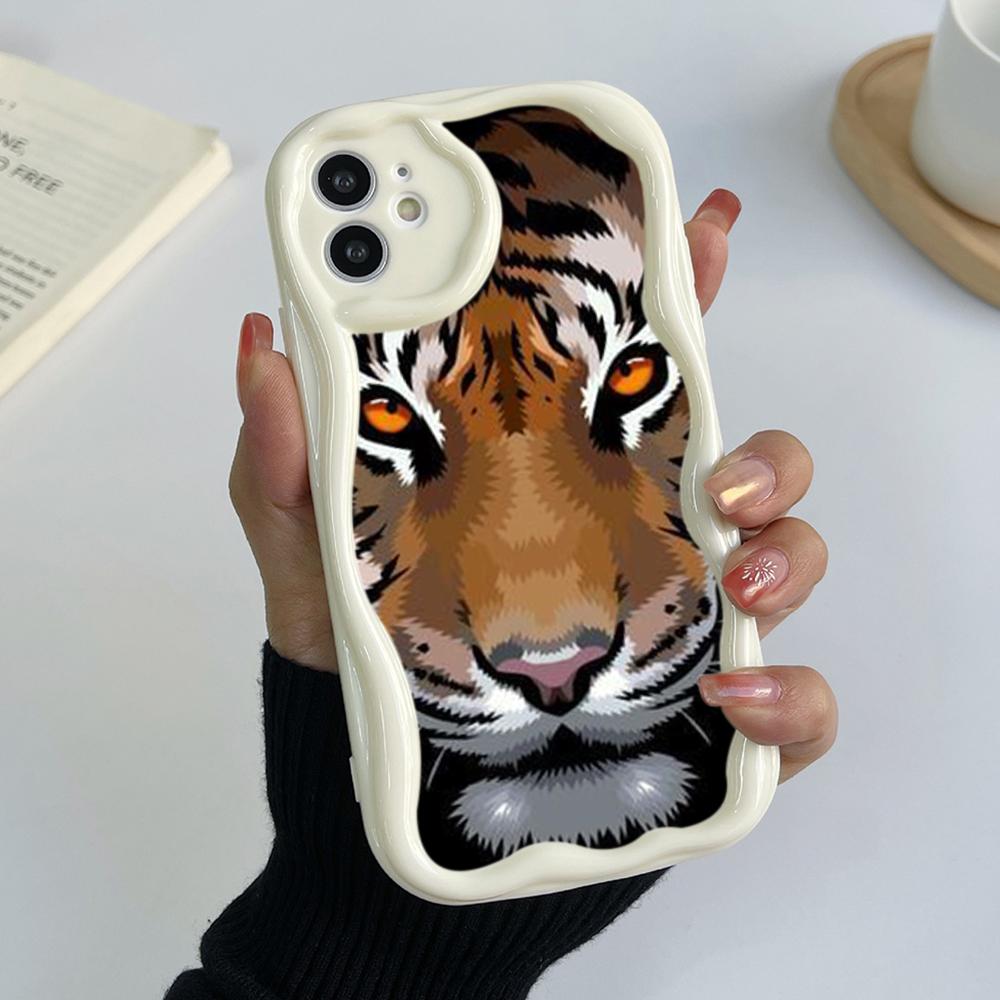 LZ30 Tiger Lion Cat Clear Soft Wave Phone Cases for Xiaomi 11 Lite Redmi Note 13 12 8 Pro 9 12C A3 Infinix Smart 8 Tecno Protection Back Cover