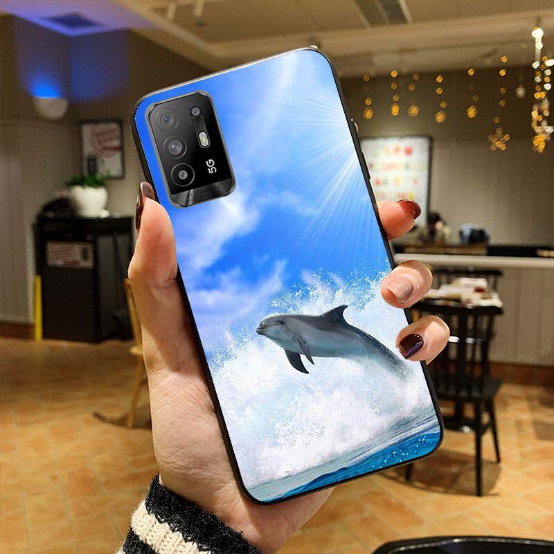 Funda Dance Of Dolphin Phone Cover For OPPO A74 A94 5G A3S A5 A5S A9 A12 A15 A15S A52 A53 A53S A72 A73 2020 A91 5G Cases Coque