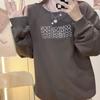 Autumn New Super Fire Retro Design Sense Letter Simple Casual Sweater Loose Crew Neck Jumper