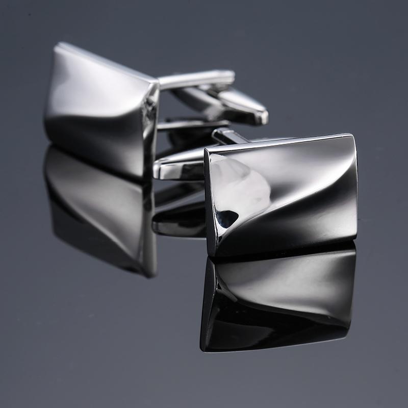 Classic Men's French Shirt Cufflinks High Quality Round Laser Metal Cuffs Buttons Business Suit Accessories, Jewelry Wholesale