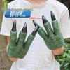 Dinosaur Hand Puppet Gloves - Soft Rubber Triceratops & T. Rex Simulation Toys for Kids