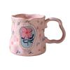 Creative Hand pin Ceramic Mug Household Water Cup Light Luxury Couple Cup Girls High Value Coffee Cup Design Sense