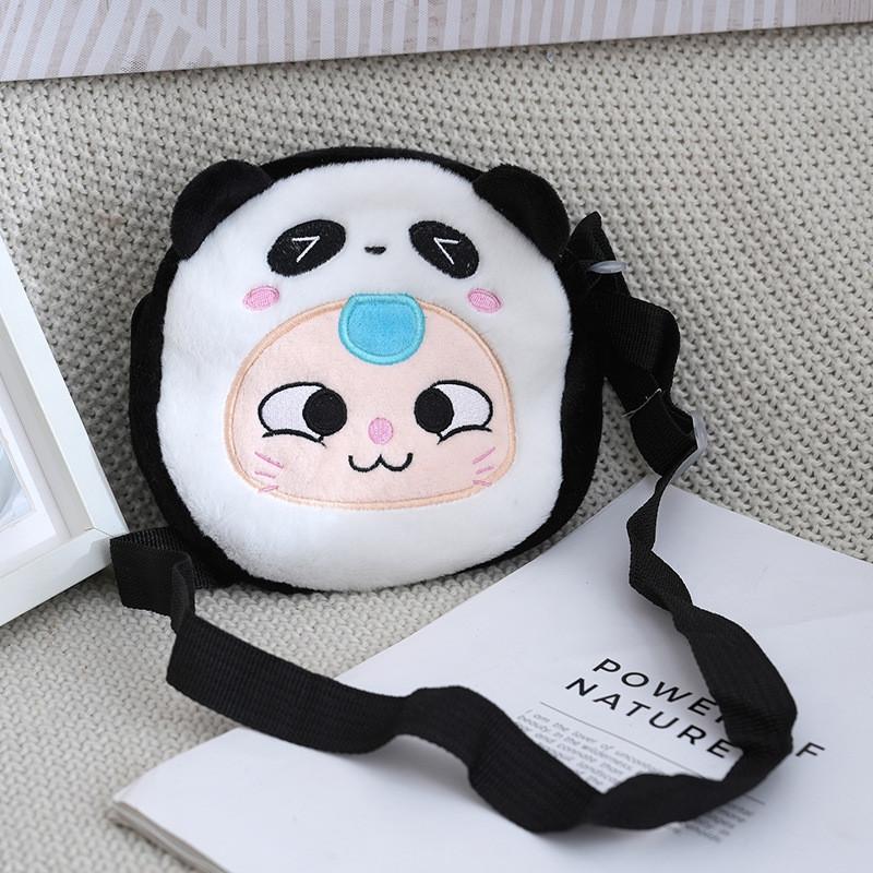 Dopamine Three Baby Single Shoulder Crossbody Bag Panda Rabbit Frog Plush Bags