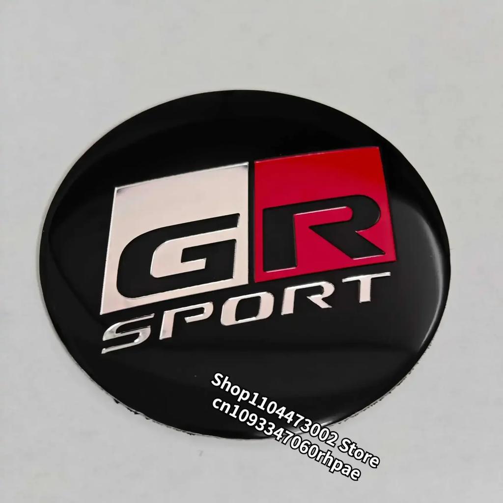 4pcs 56mm 60mm GR Aluminum Wheel Hub Center stickers for Toyota Modified hub center cap sticker Car Accessories