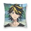 Anime Tokyo Revengers Kazutora Square Pillowcase Pillow Cover Cushion Throw Pillow for Home Bedroom Car
