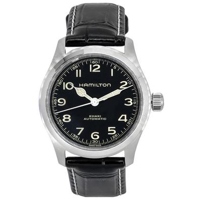 Khaki Field Murph Leather Strap Black Dial Automatic H70405730 100M Men's Watch