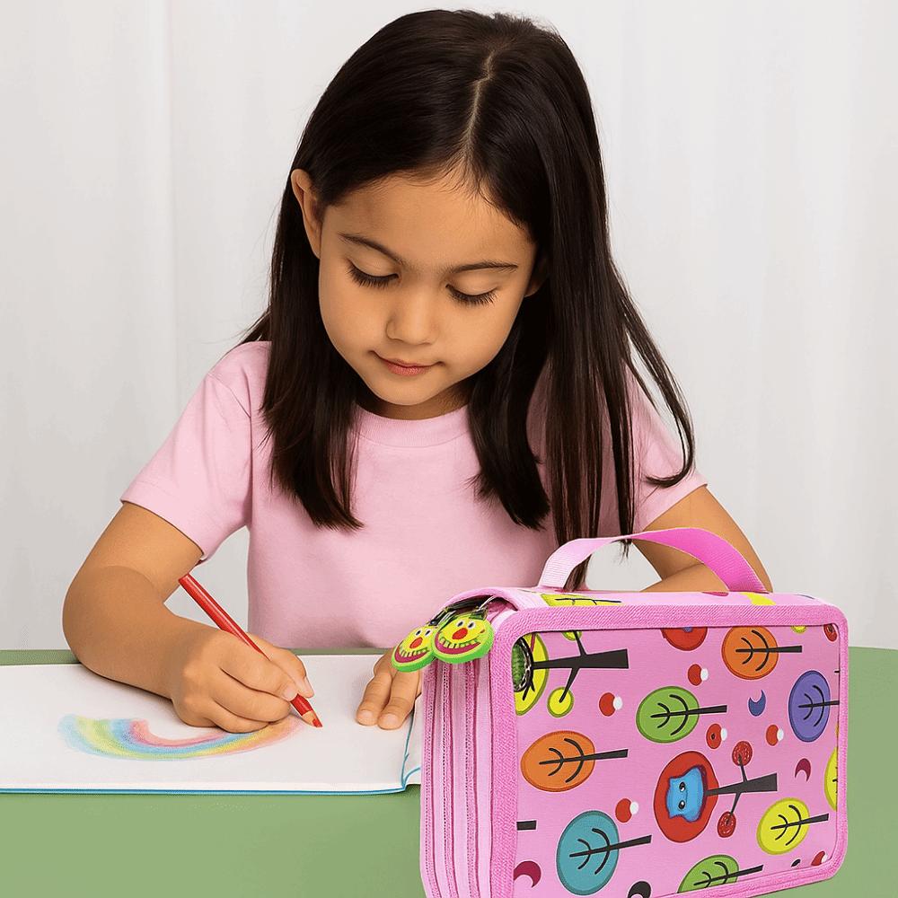 32/52/72 Hole Pen Storage Bag Large Capacity Paintbrush Organizer Sketch Pencil Case  Art Painting