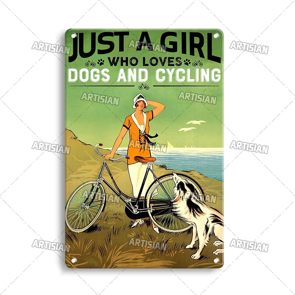 Artisian Cycling Metal Sign Bicycle Tin Plaque Bike Decorative Poster Wall Decor Garage Bar Pub Club Hotel Cafe Kitchen Home