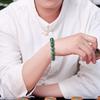 Natural A-Grade Ice-Type Green Jade Round Beads Bracelet for Men & Women