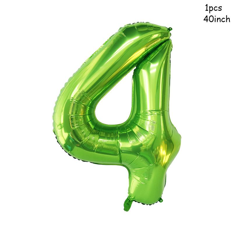 32/40inch Dark Green number balloons Foil Balloon Jungle Safari Birthday Balloon Party Baloon 0 1 2 3 4 5 6 7 8 9 globos Balls