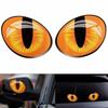 1 Pair of 3D Fun Reflective Cats Eye Car Stickers Truck Head Engine Rearview Mirror Window Cover Door Decal Pattern 9.5*7 Cm