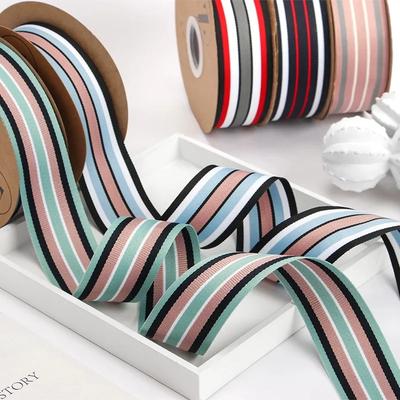 40mm Ριγέ κορδέλες Ζωντανά Χρώματα Νάιλον Πολύχρωμη Ελαστική Ταινία Ιμάντας Ζώνης Τεντωτή Ταινία Ρούχων DIY Αξεσουάρ