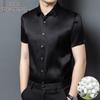 Men's Summer Mulberry Silk Short-Sleeve Shirt
