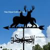 Weather Vane Ornament: Outdoor Wrought Iron Spray-Painted Roof Decoration Metal Craft
