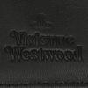 Vivienne Westwood Vegan Grain Wallet with Clasp 51010018 S000D N403 Tri-fold Closure, Black, Women's, [Used]