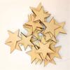 200Pcs/Set Wood Chip Star Shape Easy To Paint Wide Application Small Wooden Stars Unfinished Ornaments Home Decor