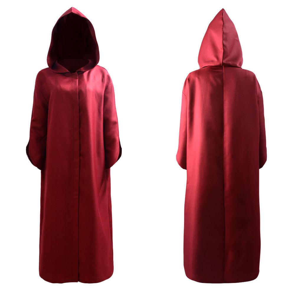 The Handmaid's Tale Offred Cosplay Costume Women Halloween Full Set Red Cape White Bonnet