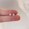 Exquisite Pink Flower Hollow Stud Earrings for Women - 2025 Versatile Light Luxury Style