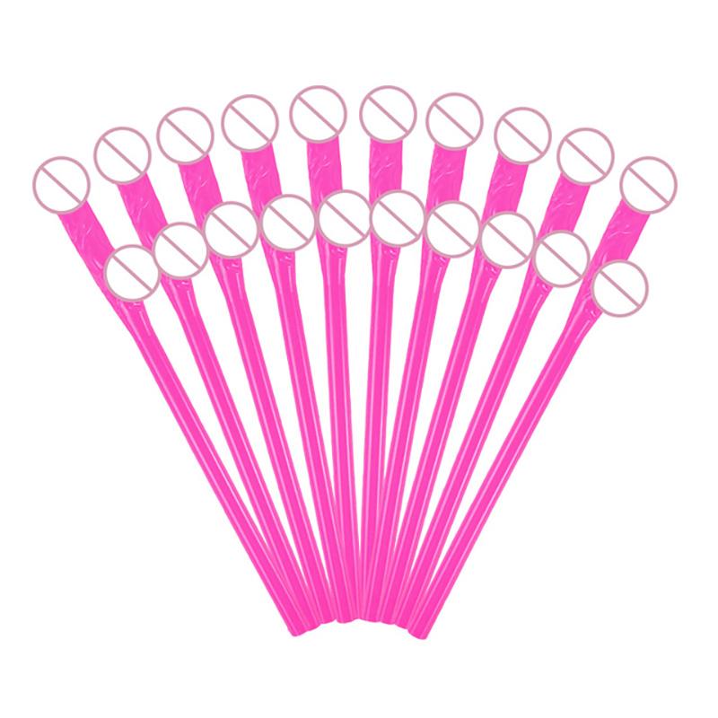 Bachelorette Party Penis Straws Plastic Novelty Nude Dick Drink Straw For Hen Night Bar Decor Wedding Team Bride Supplies LSXG01