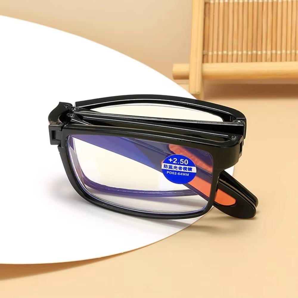 Folding Reading Glasses with Case Anti Blue Light Eyeglasses Presbyopia Retro Unisex Pocket Glasses Portable Glasses Men Women