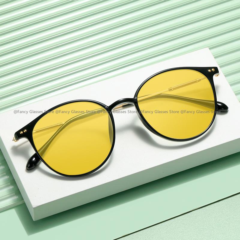 Blue Light Blocking Night Vision Glasses Unisex Luxury TR Frame UV400 Sun Glasses Eyewear Men Women Round Ultralight Eyeglasses