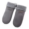 1 Pair Faux Suede Winter Gloves Plush Cuffs Faux Suede Mittens Warm Mittens  Women's Winter Wear