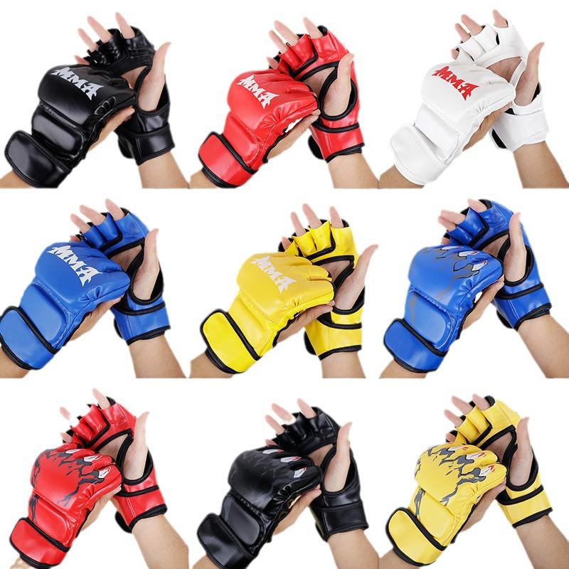 Adult Boxing Gloves for MMA and Sanda Training, Punching Bag, Free Fighting Practice