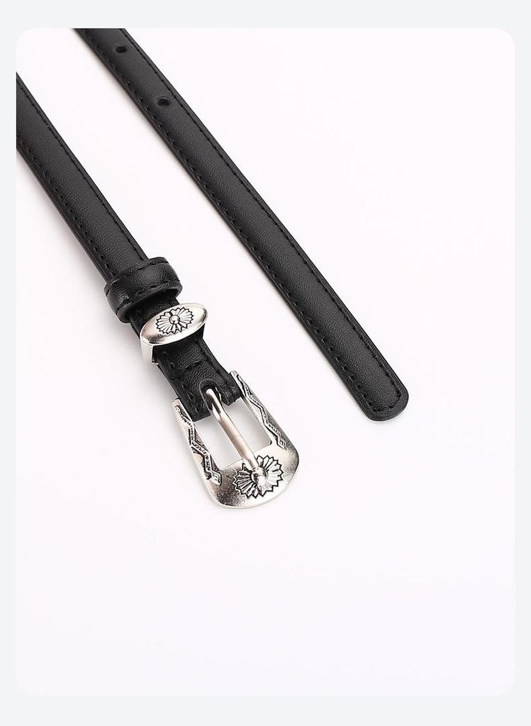 Women's Genuine Leather Fashion Belt - Versatile, Thin Cowhide Waistband for Suits & Dresses
