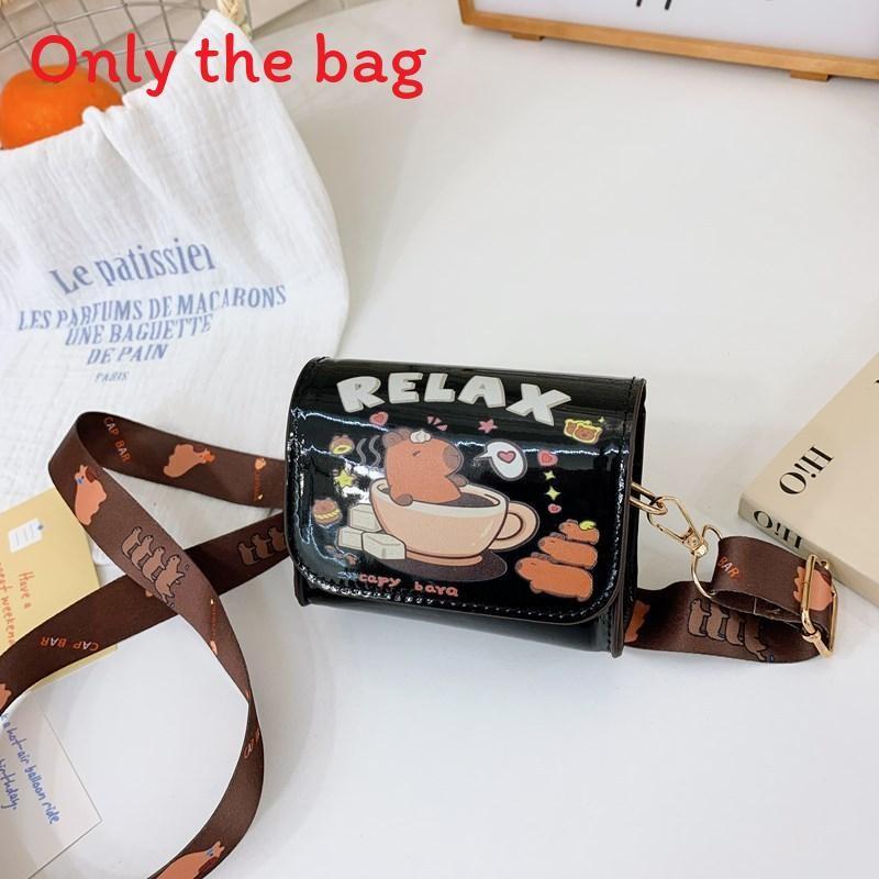 Capybara Cartoon Pu Coin Wallet Crossbody Bag With Cute Design For Kids School And Travel Use